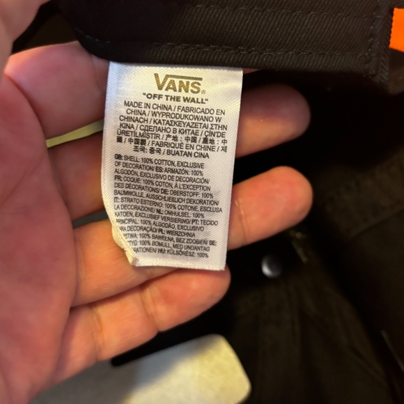 Vans Off the wall unisex black and white 100% cotton check logo baseball cap NWT - Picture 5 of 7